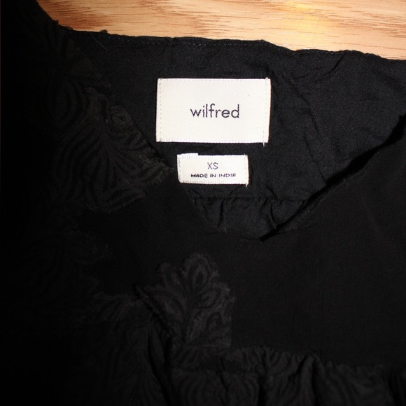 Aritzia Wilfred Black Floral Mini Dress - Picture 3 of 4